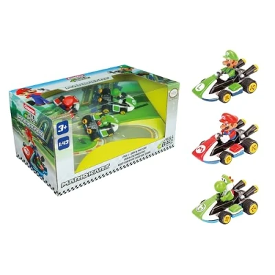Image of Carrera Pull &amp; Speed I Mario Kart™ 3Pack Wind up Car Racing and with Back Motor For Boys Girls from 6 Years Adults Racetrack