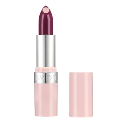 Image of Avon Hydramatic Shine Lipstick 3.6g Hydrating Intense Colour SPF 20 Plumper and Smoother Looking Lips Cruelty Free Hydra Burgundy
