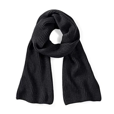 Image of Beechfield Unisex B469.BLK Metro Knitted Scarf Black, One Size