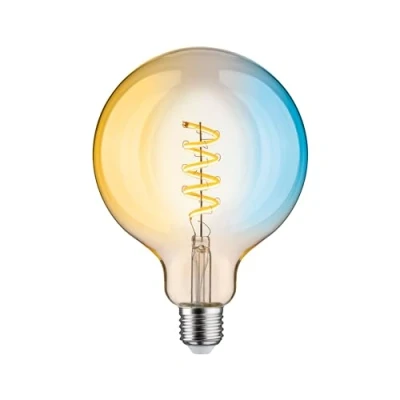 Image of Paulmann 29161 Filament 230V Smart Home Zigbee LED Globe G125 E27 600lm 7.5W tunable White dimmable Gold lamp, 7.5 W