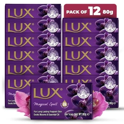 Image of Lux Magical Spell Soap Bar with Black Orchid and Juniper Oil, 80g x 12