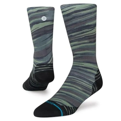 Image of Stance Crew Socks SLANT, Green Camo, Medium