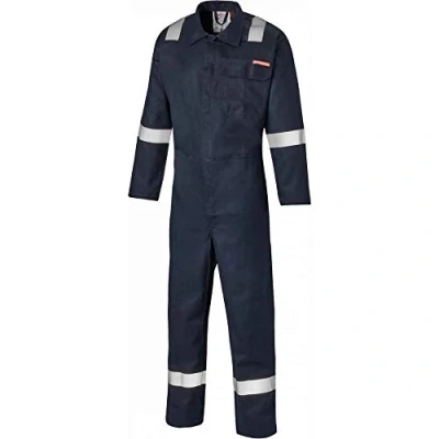 Image of Dickies Everyday Flame Retardant Reflective Coverall Boiler Suit Hi Vis FR24/7TPA Regular 32&#039;&#039; Leg… (3XL, NAVY)