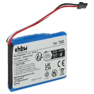 Image of Battery LI ION 750mAh suitable for MITAC MIO Moov 400 405 replaces: 338937010172, T300 3