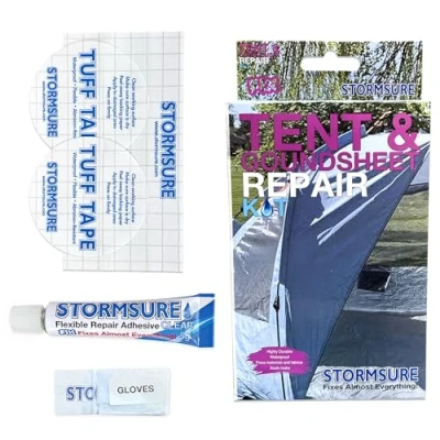 Image of Stormsure Tent Awning &amp; Groundsheet Repair Kit Essential for Outdoor Camping: Seals Seams, Fixes Tears, Extends Life