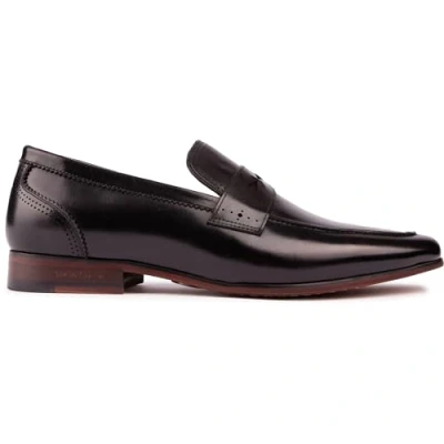 Image of Simon Carter Mens Pike Loafer Shoes Black Size UK 8