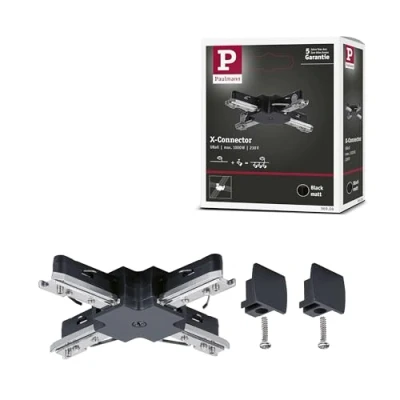 Image of Paulmann 97657 URail X connector 104x104mm max. 1.000W black matt rail system