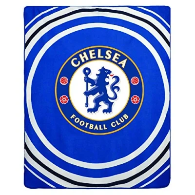Image of Chelsea Official FC Fleece Blanket Throw (100% Polyester &amp; 120cm x 150cm)
