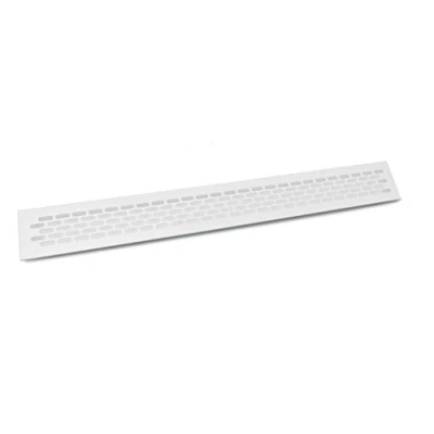Image of White Aluminium Vent Grill Kitchen Plinth / Worktop Heat 480 x 60 mm