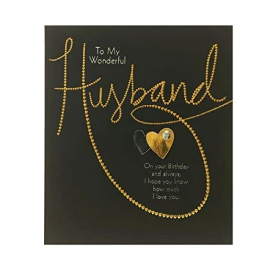 Image of To My Husband Birthday Card for Him Sweet with Sentimental Verse