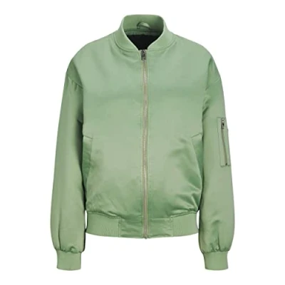 Image of JJXX Women&#039;s JXMADISON Satin Bomber Jacket, Loden Frost, S