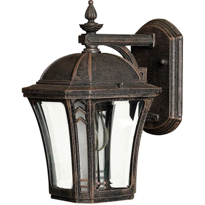 Image of Wabash 1 Light Small Outdoor Wall Lantern Mocha IP44, E27