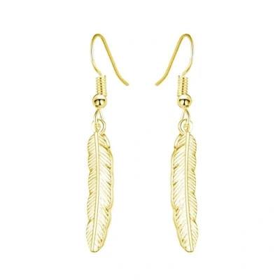 Image of Philip Jones Gold Plated Feather Earrings