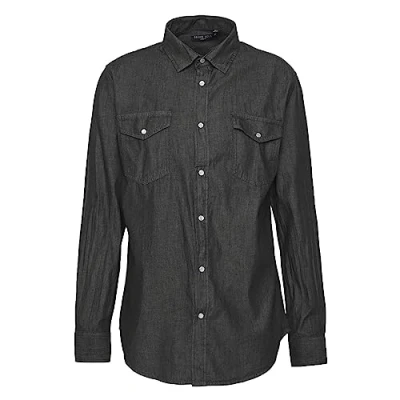Image of BRAVE SOUL Ulrich Long Sleeve Denim Shirt Medium (Black)