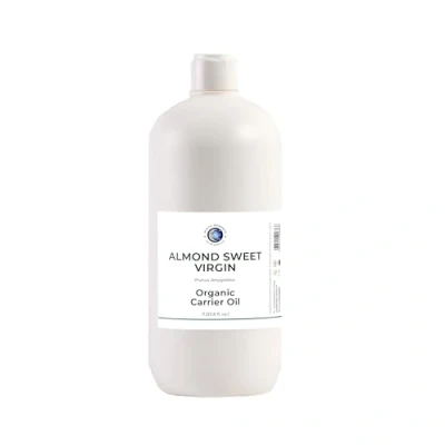 Image of Mystic Moments Organic Sweet Almond Virgin Carrier Oil 1 Litre Pure &amp; Natural Perfect For Hair, Face, Nails, Aromatherapy, Massage and Dilution Vegan GMO Free