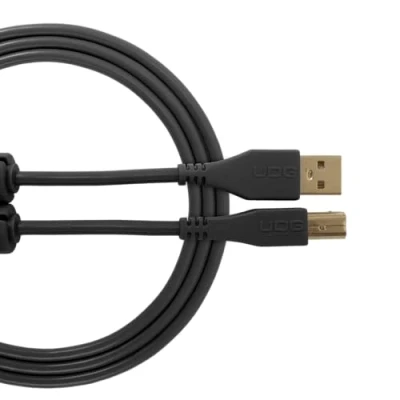Image of UDG U95001BL Cable USB 2.0 (A B) High speed Audio Optimized A Male to B cable, Black, 1 Metre. Compatible with any Device