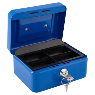 Image of Burg Wachter Money 5015 6&quot; Cash Box Blue