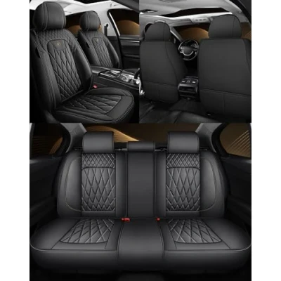 Image of NOBQUA Car Seat Covers Universal Full Set for Toyota Allion Allex Auris Aurion Aristo Altezza Blade Belta Avensis Avanza Avalon Camry Caldina C HR bZ4X Accessories