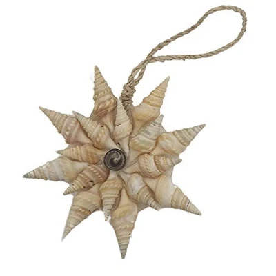 Image of VIE Naturals Handmade SeaShell Hanging Ornament Design 02, 12cm