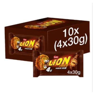 Image of Lion Milk Chocolate Bar Multipack 30g 4 Pack x Case of 10