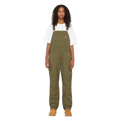 Image of Dickies Protective Bib Rinsed Military Green M Female