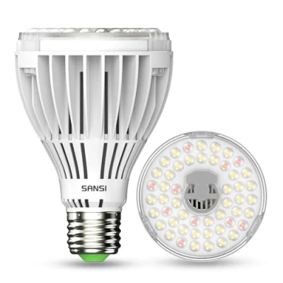 Image of SANSI 30W LED Grow Light for Indoor Plants, Full Spectrum E27 Bulb with Extra 660NM Seedlings Plants Flowers (PPF: 46μmol/s, 60 Beam Angle, Veg Coverage: 2x3 Sq Ft)