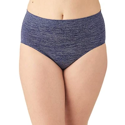Image of Wacoal Women&#039;s B Smooth Brief Panty, Patriot Blue Heather, Medium