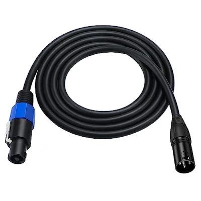 Image of Halokny Speakon to XLR Speaker Cable, 3 Pin Male Audio Adapter for DJ/PA Cord with Twist Lock (Speakon 1.8m/6Feet)