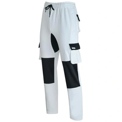 Image of MS9 Mens Painters Fleece Decorators Combat Cargo Work Trousers Pants Joggers H10 White