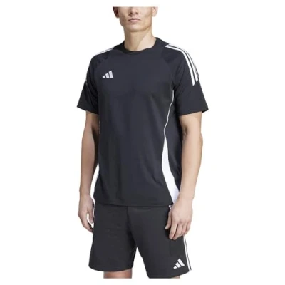 Image of adidas Performance TIRO 24 Sports Tshirt Black white, Men&#039;s, Size: Large, white
