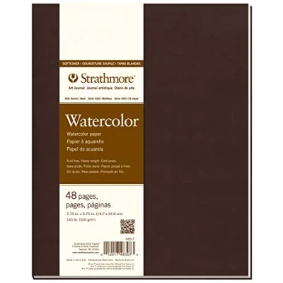 Image of Strathmore Pro Art Softcover Watercolor Journal 7.75 inch x 9.75 inch, 24 Sheets,White