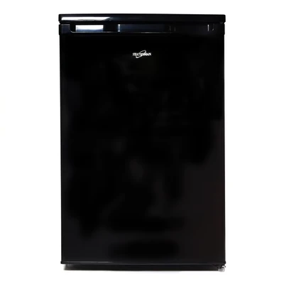 Image of Statesman R155B Under Counter Fridge with 4* Ice Box, 55cm, 97 Litres, Freezer 16 1 Adjustable Glass Shelf, Reversible Doors, Internal Light, Large Salad Drawer, Black
