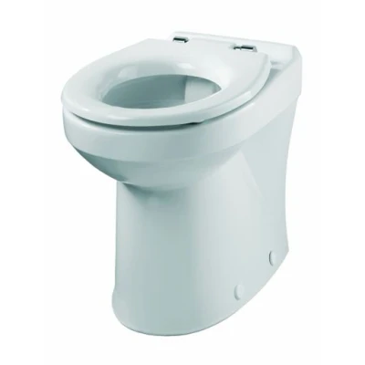 Image of Twyford Avalon floor standing WC, washdown, raised, back to wall, Rimfree. AV1968WH
