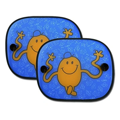 Image of 2 MR TICKLE KIDS CAR WINDOW SUNSHADE SUN SHADE FOLDING BLIND SIDE PANELS CHILDRENS VISORS