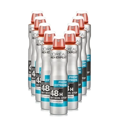 Image of 9 x L&#039;Oreal Men Expert Fresh Extreme Anti Perspirant Deodorant 250ml