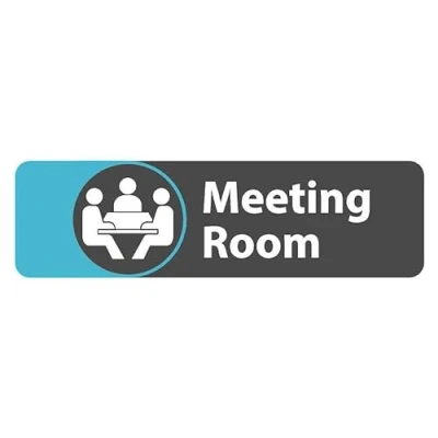 Image of Meeting room information sign Self adhesive sticker (150mm x 50mm)