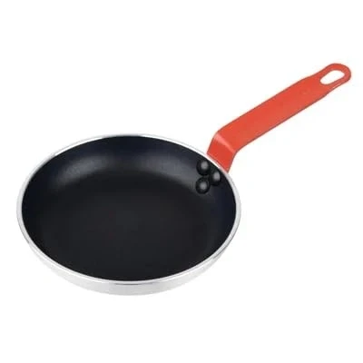 Image of Hygiplas Frypan Aluminium Non stick Teflon Platinum Plus Red Handle 200x35mm