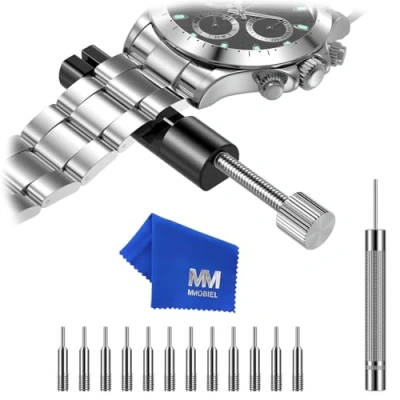 Image of MMOBIEL Watch Strap Repair Tool Kit Watchmaker with Steel Spring Pushers, Black Small, zzzz s, Compact