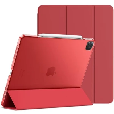Image of JETech Case for iPad Pro 12.9 Inch (2020/2018 Model, 4th/3rd Generation), Compatible with Pencil, Cover Auto Wake/Sleep (Red)