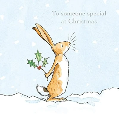 Image of Museums &amp; Galleries Artistic Christmas Greeting Card Someone Special From The Guess How Much I Love You Range With A Silver Foil Finish, 160 x 160mm
