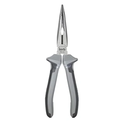 Image of kwb Professional Flat Round Pliers 200mm, 45 Bent Form, Induction Hardened Cutting Edges