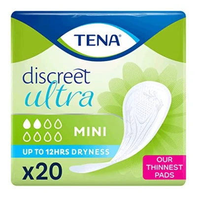 Image of TENA Lady Mini Discreet Towels 6 x Packs of 20 (120 Towels)