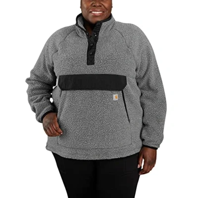 Image of Carhartt Women&#039;s Relaxed Fit Fleece Pullover, Granite Heather, Medium