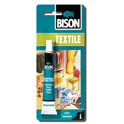 Image of Bison 2 x 6305310 Textile Fabric Material Jute Felt &amp; Coir Adhesive Glue 25ml. Wash iron proof. Dries Clear.