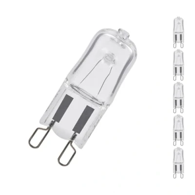 Image of 5 x Opus G9 28w = 40w 240v Clear Long Life Eco Halogen Dimmable Light Bulbs