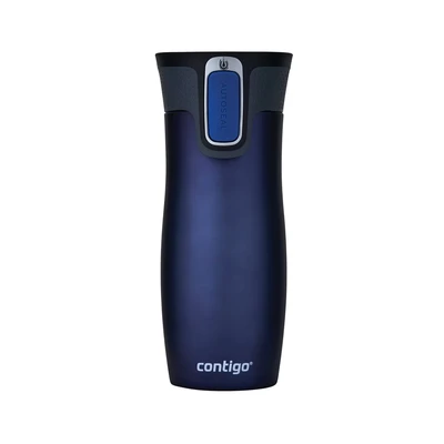 Image of Contigo West Loop Autoseal Travel Mug, Stainless Steel Thermal Vacuum Flask, Leakproof Tumbler, Coffee Mug with BPA Easy Clean Lid, 470 ml, Monaco