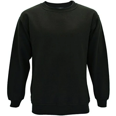 Image of Absolute Apparel Mens AA24 Regular Big Size Gym Sterling Sweatshirt Crew Neck Black