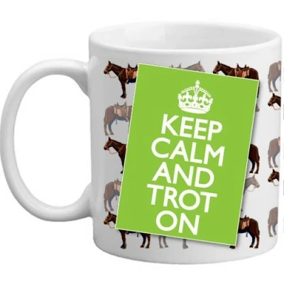 Image of Freelogix Keep Calm And Trot On Novelty Horse Lover Rider Double Sided Gift Mug
