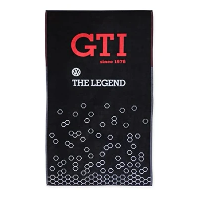 Image of BRISA VW Collection Volkswagen Beach Bath Sauna Towel in GTI Design (The Legend/Black)