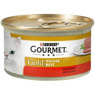 Image of Gourmet Gold Mousse for the Cat, with Beef, 85g(Pack of 24)